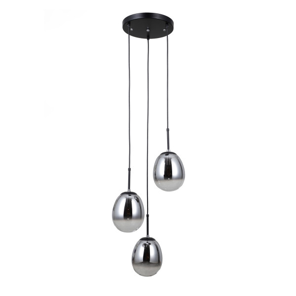 Lampa wisząca czarna matowa MEOLO 3xE14x5W wym: 120x35x35 cm Italux 836062
