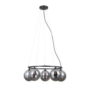 Lampa wisząca czarna matowa MOLITE 5xG9x5W wym: 120x58x58 cm Italux 835720 Lampa wisząca czarna matowa MOLITE 5xG9x5W wym: 120x58x58 cm Italux 835720