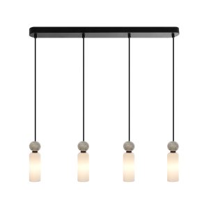 Lampa wisząca czarna matowa SANTOS 4xG9x40W wym: 185x81x6 cm Italux 835969 Lampa wisząca czarna matowa SANTOS 4xG9x40W wym: 185x81x6 cm Italux 835969