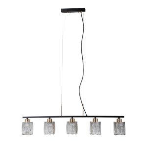 Lampa wisząca czarna matowa SIMONA 5xE14x40W wym: 110x85x10 cm Italux 836163 Lampa wisząca czarna matowa SIMONA 5xE14x40W wym: 110x85x10 cm Italux 836163