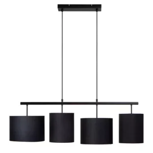 Lampa wisząca czarna MAYA 4xE27x40W wym: 175x107x26 cm Lucide 850492 Lampa wisząca czarna MAYA 4xE27x40W wym: 175x107x26 cm Lucide 850492