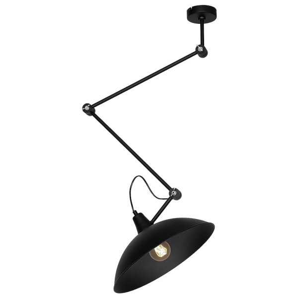 Lampa wisząca czarna MELOS 1xE27x60W wym: 95x35x35 cm Aldex 854524