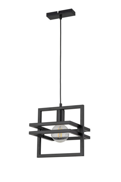 Lampa wisząca czarna Merci 1xE27x15W wym: 90x26x26 cm Sigma Lighting 837769
