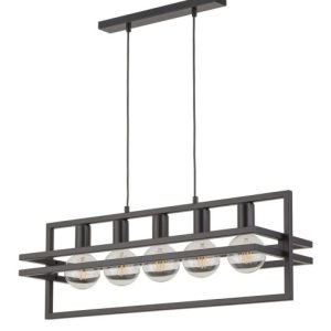 Lampa wisząca czarna Merci 5xE27x15W wym: 80x76x26 cm Sigma Lighting 837806 Lampa wisząca czarna Merci 5xE27x15W wym: 80x76x26 cm Sigma Lighting 837806