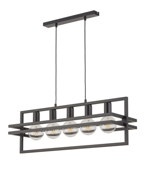 Lampa wisząca czarna Merci 5xE27x15W wym: 80x76x26 cm Sigma Lighting 837806