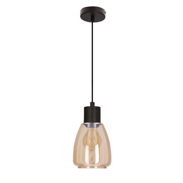 Lampa wisząca czarna MOLDO 1xE27x40W wym: 120x12x12 cm Candellux 923539