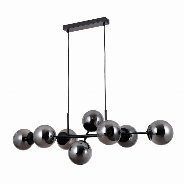 Lampa wisząca czarna Molite 8xE14x40W wym: 150x110x38 cm Italux 854544