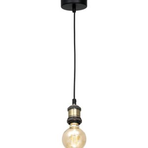 Lampa wisząca czarna-mosiądz EDISON 1xE27x60W wym: 100x10x10 cm Milagro 846490