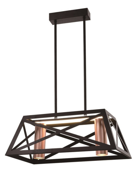 Lampa wisząca czarna-mosiądz ORIGAMI 2xE27x40W wym: 74x51x32 cm Candellux 861028