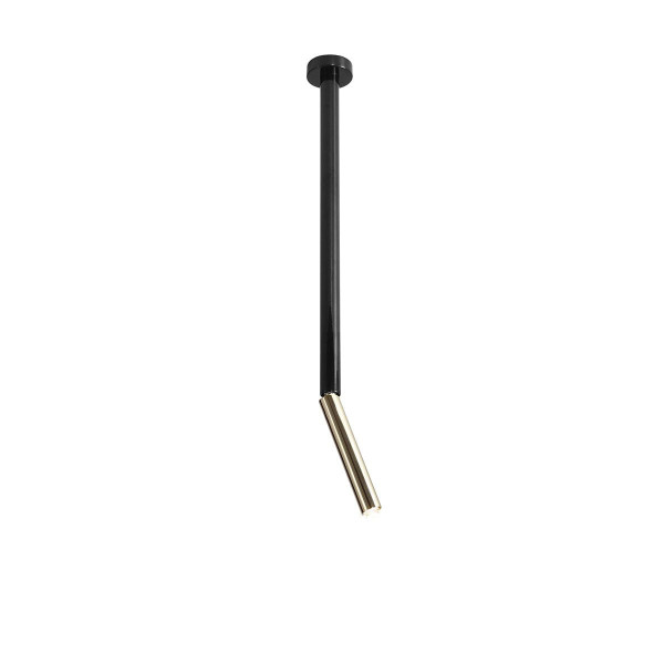Lampa wisząca czarna-mosiądz Stick 1xG9x5W wym: 63x5,5x12 cm Aldex 858061