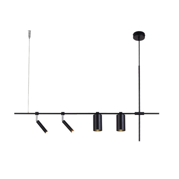Lampa wisząca czarna NAMASU 4xG9x25W wym: 95x95x6 cm Shilo 845945