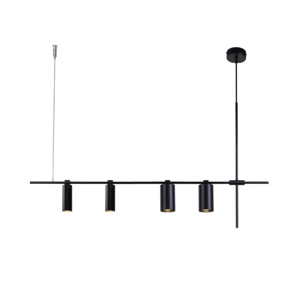 Lampa wisząca czarna NAMASU 4xGU10x28W wym: 95x95x6 cm Shilo 845651