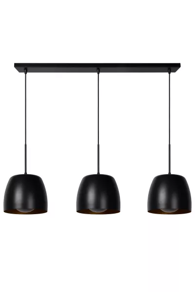 Lampa wisząca czarna NOLAN 3xE27x40W wym: 149x24x24 cm Lucide 850468