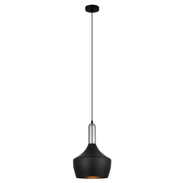 Lampa wisząca czarna Ophelia 1xE27x60W wym: 120x25x25 cm Italux 856488