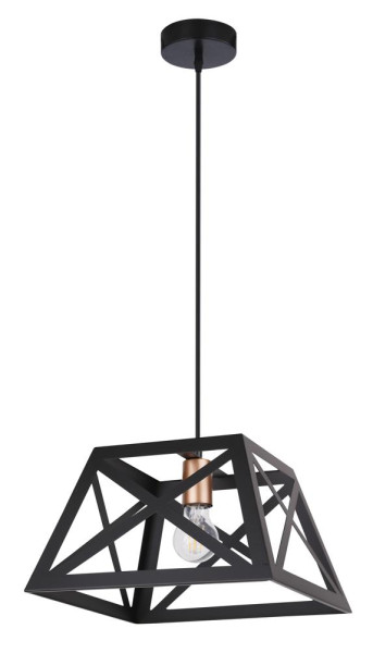 Lampa wisząca czarna ORIGAMI 1xE27x40W wym: 100x32x32 cm Candellux 924225