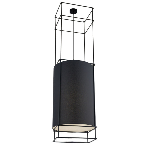 Lampa wisząca czarna PAA 1xE27x20W wym: 140x40x40 cm Dohar 846406