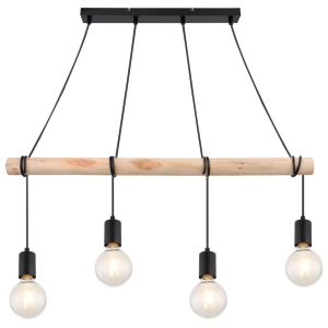 Lampa wisząca czarna Pablo 4xE27x40W wym:180x85x85 Rabalux 964478 Lampa wisząca czarna Pablo 4xE27x40W wym:180x85x85 Rabalux 964478