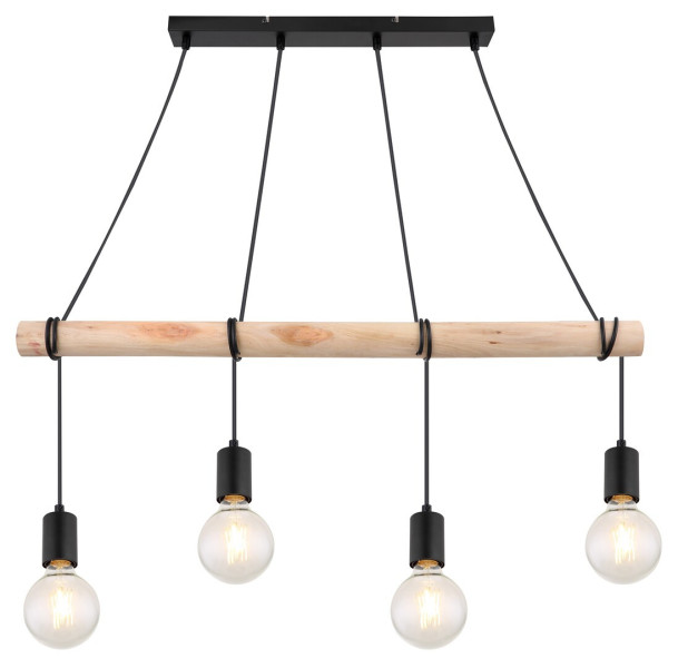 Lampa wisząca czarna Pablo 4xE27x40W wym:180x85x85 Rabalux 964478