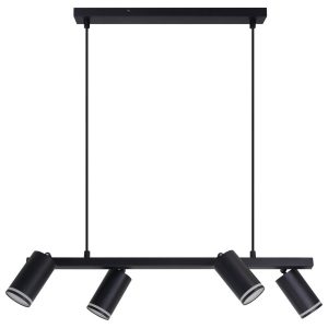 Lampa wisząca czarna PARIS 4xGU10x10W wym: 117×60,5×16 cm Polux 847401 Lampa wisząca czarna PARIS 4xGU10x10W wym: 117×60,5×16 cm Polux 847401