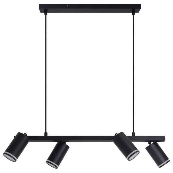 Lampa wisząca czarna PARIS 4xGU10x10W wym: 117x60,5x16 cm Polux 847401