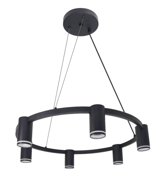 Lampa wisząca czarna Paris 6xGU10x12W wym: 100x56,5x56,5 cm Polux 847458