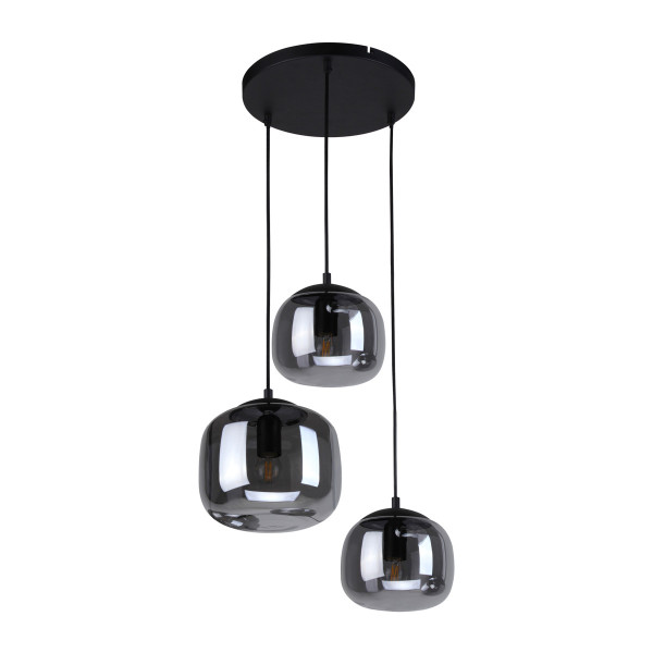 Lampa wisząca czarna piaskowana CALTO 3xE27x40W wym: 150x30x30 cm Italux 835753