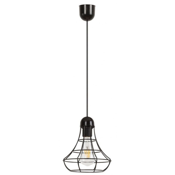 Lampa wisząca czarna Ramsey 1xE27x60W wym: 98x20x20 cm Rabalux 959184