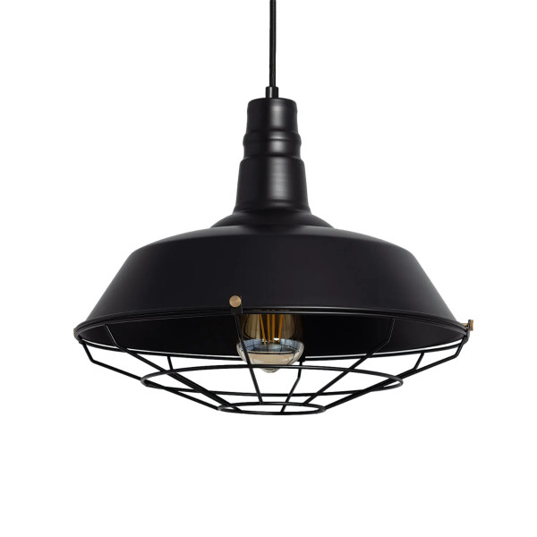 Lampa wisząca czarna Retro 1xE27x20W wym: 167x36x36 cm Abruzzo 861023