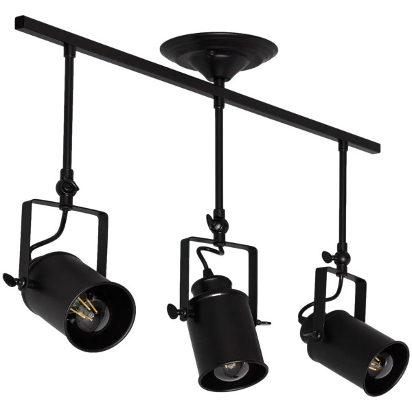 Lampa wisząca czarna Retro 3xE27x20W wym: 43x70x16 cm Abruzzo 860845