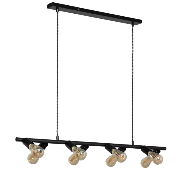 Lampa wisząca czarna Retro 8xE27x40W wym: 114x108x19 cm Abruzzo 860891