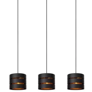 Lampa wisząca czarna ROSAS 3xE27x40W wym: 152x130x26 cm Lucide 850465 Lampa wisząca czarna ROSAS 3xE27x40W wym: 152x130x26 cm Lucide 850465