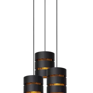 Lampa wisząca czarna ROSAS 3xE27x40W wym: 165x43x43 cm Lucide 850461 Lampa wisząca czarna ROSAS 3xE27x40W wym: 165x43x43 cm Lucide 850461