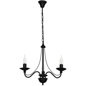 Lampa wisząca czarna Róża 3xE14x40W wym: 108x50x50 cm Aldex 852747 Lampa wisząca czarna Róża 3xE14x40W wym: 108x50x50 cm Aldex 852747