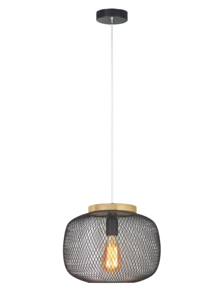 Lampa wisząca czarna Rupert 1xE27x40W wym: 150x30x30 cm Rabalux 851461