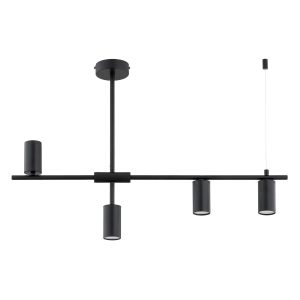 Lampa wisząca czarna SAUR 4xGU10x10W wym: 54x81x10 cm Alfa 836169 Lampa wisząca czarna SAUR 4xGU10x10W wym: 54x81x10 cm Alfa 836169