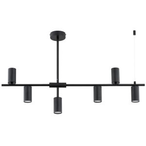 Lampa wisząca czarna SAUR 6xGU10x10W wym: 54x91x10 cm Alfa 836951 Lampa wisząca czarna SAUR 6xGU10x10W wym: 54x91x10 cm Alfa 836951