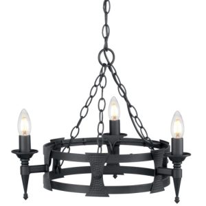 Lampa wisząca czarna Saxon 3xE14x60W wym: 96x52x52 cm Elstead 849286 Lampa wisząca czarna Saxon 3xE14x60W wym: 96x52x52 cm Elstead 849286