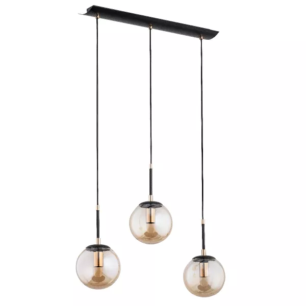 Lampa wisząca czarna SEBIA 3xE14x10W wym: 90x55x15 cm Alfa 953240