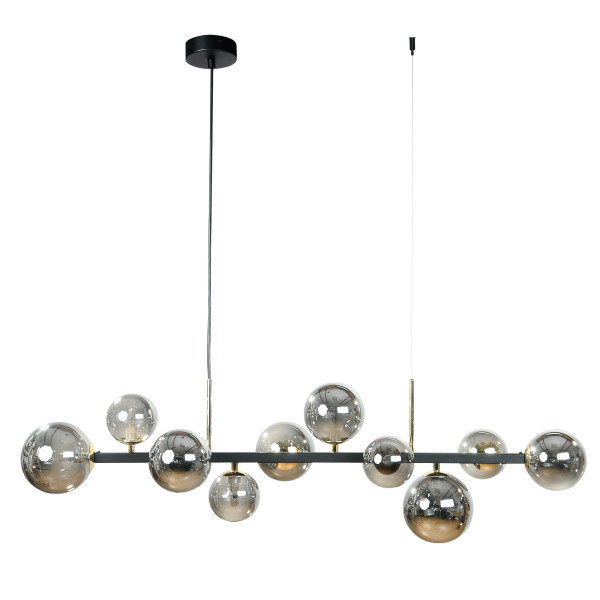 Lampa wisząca czarna SERENITY 10xG9x8W wym: 100x106x30 cm Zuma Line 836298
