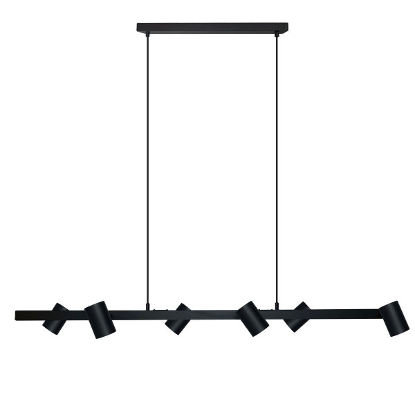 Lampa wisząca czarna Snow 6xGU10x15W wym: 150x115x23 cm Light Prestige 853943