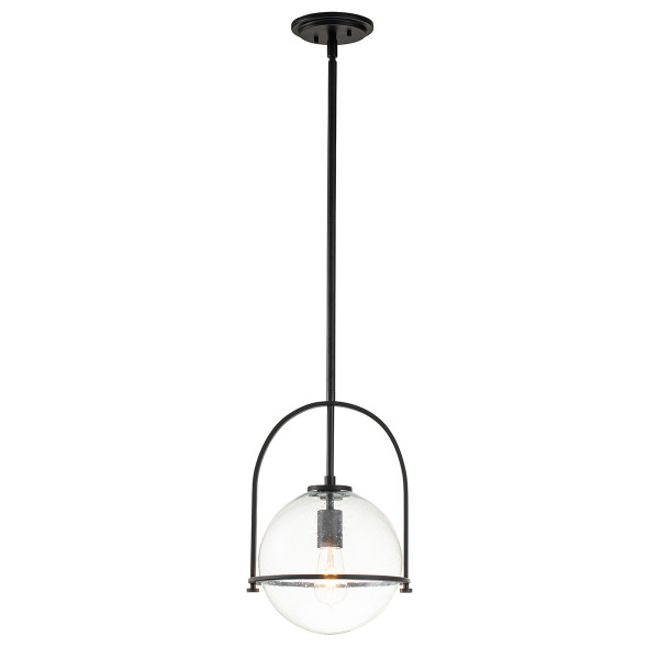 Lampa wisząca czarna Somerset 1xE27x60W wym: 43x30x30 cm Quintiesse 852018