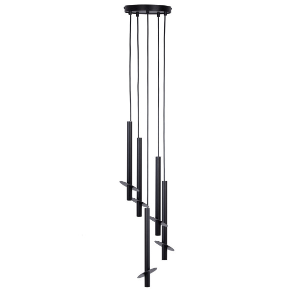 Lampa wisząca czarna SOPEL RING 5xG9x3W wym: 130x26x26 cm Sigma Lighting 835852