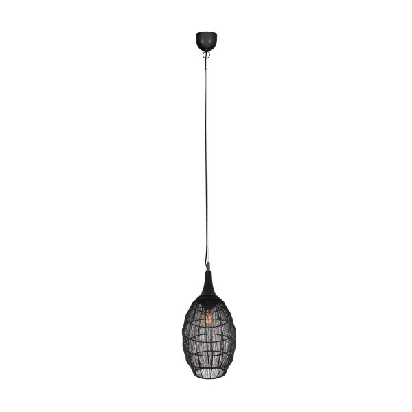 Lampa wisząca czarna SORAYA 1xE27x10W wym: 150x26x26 cm Trio 841871