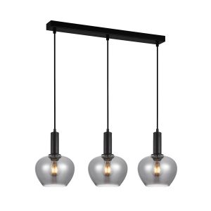 Lampa wisząca czarna STABLA 3xE27x40W wym: 102x78x19 cm Italux 835973 Lampa wisząca czarna STABLA 3xE27x40W wym: 102x78x19 cm Italux 835973