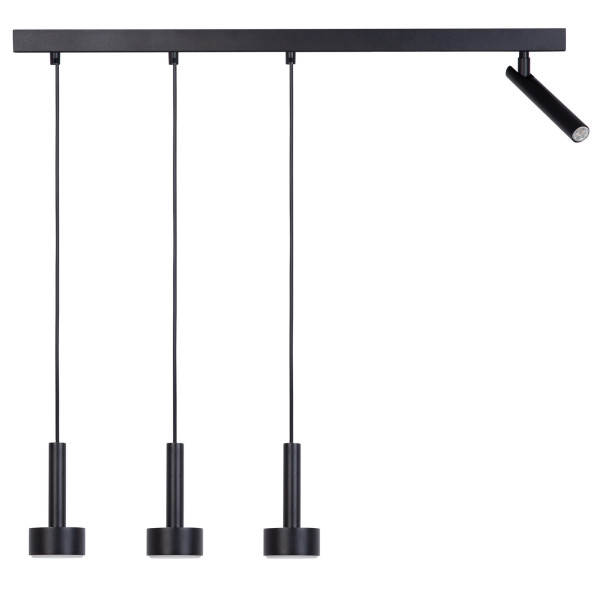Lampa wisząca czarna STAMP 4xGX53x15W wym: 100x80x15 cm Sigma Lighting 836098