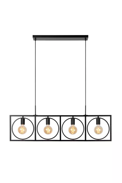 Lampa wisząca czarna SUUS 4xE27x40W wym: 160,5x107x23,5 cm Lucide 851440