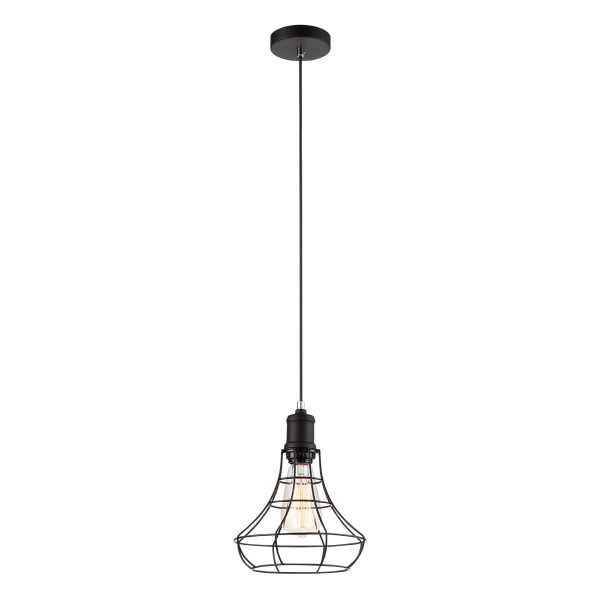 Lampa wisząca czarna Synthia 1xE27x60W wym: 100x21x21 cm Italux 856300