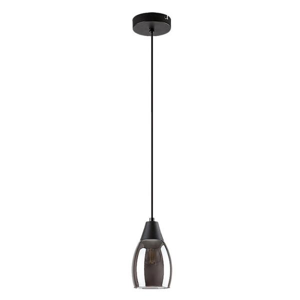 Lampa wisząca czarna-szkło dymne Ilmari 1xE27x15W wym: 120x10x10 cm Rabalux 953231