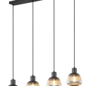 Lampa wisząca czarna TARIFA 4xE27x25W wym: 150x90x15 cm Trio 837982 Lampa wisząca czarna TARIFA 4xE27x25W wym: 150x90x15 cm Trio 837982