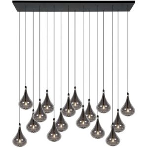 Lampa wisząca czarna TEARS 16xG4x1,5W wym: 154x102x23 cm Lucide 841559 Lampa wisząca czarna TEARS 16xG4x1,5W wym: 154x102x23 cm Lucide 841559